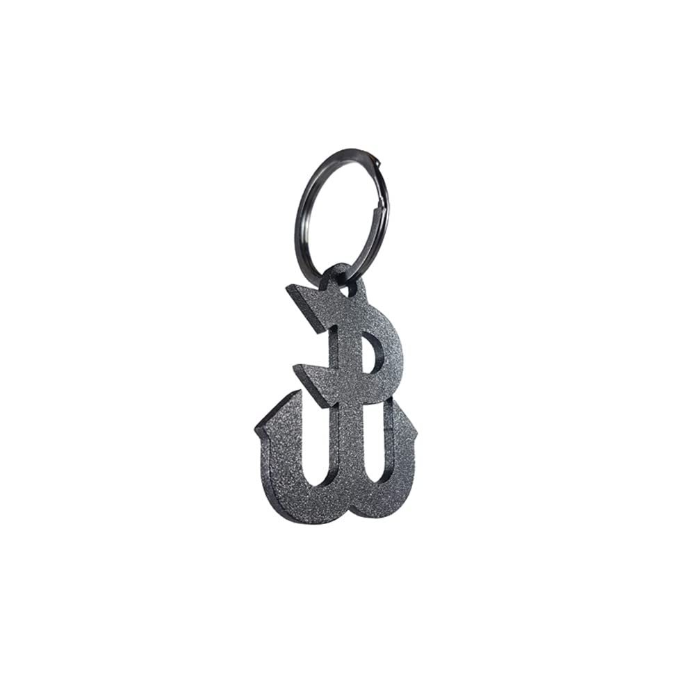 Avisa Stainless Steel Key Chain - 'Kotwica Symbol' (Black)