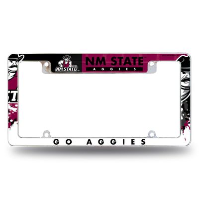 Rico Industries NCAA New Mexico State Aggies Primary 12" x 6" Chrome All Over Automotive License Plate Frame for Car/Truck/SUV