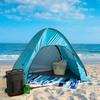 Beach Tent Sun Shelter - UPF50+ UV Protection Portable Sun Canopy for Beach Cabana - 2 Person Pop Up Beach Tent - Beach Essentials by Wakeman (Blue) view 2