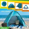 Beach Tent Sun Shelter - UPF50+ UV Protection Portable Sun Canopy for Beach Cabana - 2 Person Pop Up Beach Tent - Beach Essentials by Wakeman (Blue) view 4