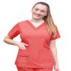 Adar Pro Scrubs for Women - Elevated V-Neck Scrub Top - P4212 - Heather Apple - XS view 1