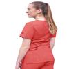 Adar Pro Scrubs for Women - Elevated V-Neck Scrub Top - P4212 - Heather Apple - XS view 2