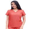 Adar Pro Scrubs for Women - Sweetheart V-Neck Scrub Top - P4210 - Heather Apple - XXS view 1