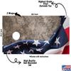 Beerpongtoss Cornhole Board Wraps, 30+ Designs Cornhole Decals and Wraps for Boards (Set of 2), Bean Bag toss Wrap Stickers (Brick W Flag) view 2