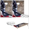 Beerpongtoss Cornhole Board Wraps, 30+ Designs Cornhole Decals and Wraps for Boards (Set of 2), Bean Bag toss Wrap Stickers (Brick W Flag) view 3