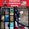 Beerpongtoss Cornhole Board Wraps, 30+ Designs Cornhole Decals and Wraps for Boards (Set of 2), Bean Bag toss Wrap Stickers (Brick W Flag) view 4
