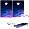 Beerpongtoss Cornhole Board Wraps, 30+ Designs Cornhole Decals and Wraps for Boards (Set of 2), Bean Bag toss Wrap Stickers (Glowing Flag) view 3