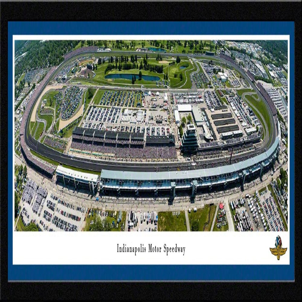 Indianapolis Motor Speedway - 42x15.5-inch Single Mat, Select Framed Picture by Blakeway Panoramas