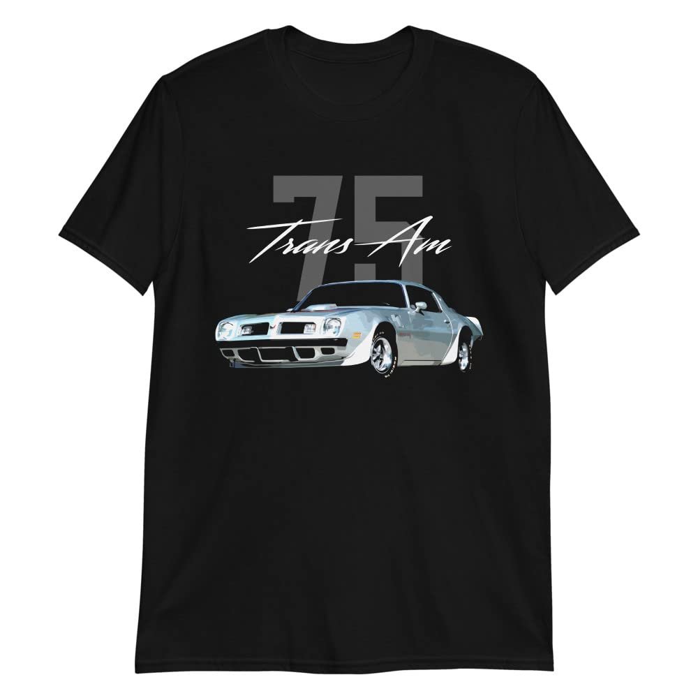 1975 Trans Am HO 455CI Muscle Car Short-Sleeve Unisex T-Shirt Black