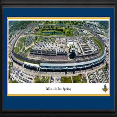 Indianapolis Motor Speedway - 44x18-inch Double Mat, Deluxe Framed Picture by Blakeway Panoramas
