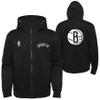 Outerstuff NBA Boys Youth Pull Overtlight Lightweight Hooded Full Zip Jacket, Brooklyn Nets, Small (8) view 1