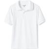 Lands' End Uniform Kids Rapid Dry Active Polo White Kids Small view 2