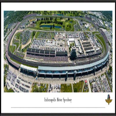 Indianapolis Motor Speedway - 40.25x13.75-inch Standard Framed Print by Blakeway Panoramas