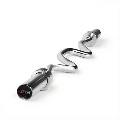 CAP Barbell Solid Olympic Super Curl Bar, Bronze Bushings, Chrome, 48 inches