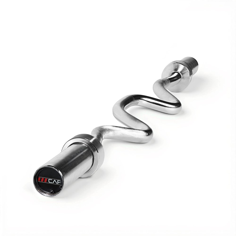 CAP Barbell Solid Olympic Super Curl Bar, Bronze Bushings, Chrome, 48 inches