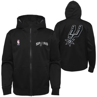 Outerstuff NBA Boys Youth Pull Overtlight Lightweight Hooded Full Zip Jacket, San Antonio Spurs, Small (8)