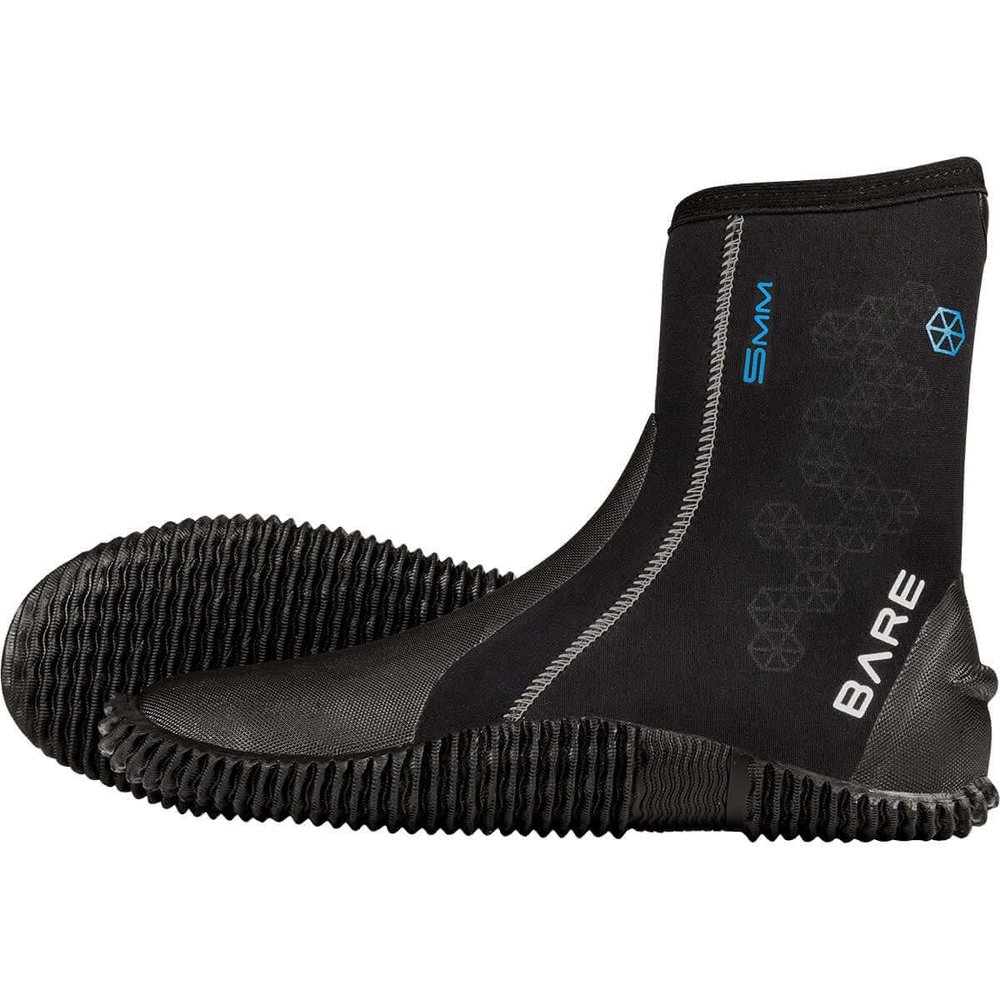 Bare 5mm unisex-adult S-Flex Boots, Black, 9