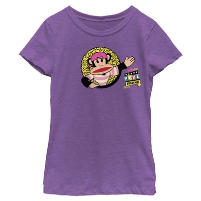 Fifth Sun girls Paul Frank Julius Hat Short Sleeve Tee T Shirt, Purple Berry, X-Small US