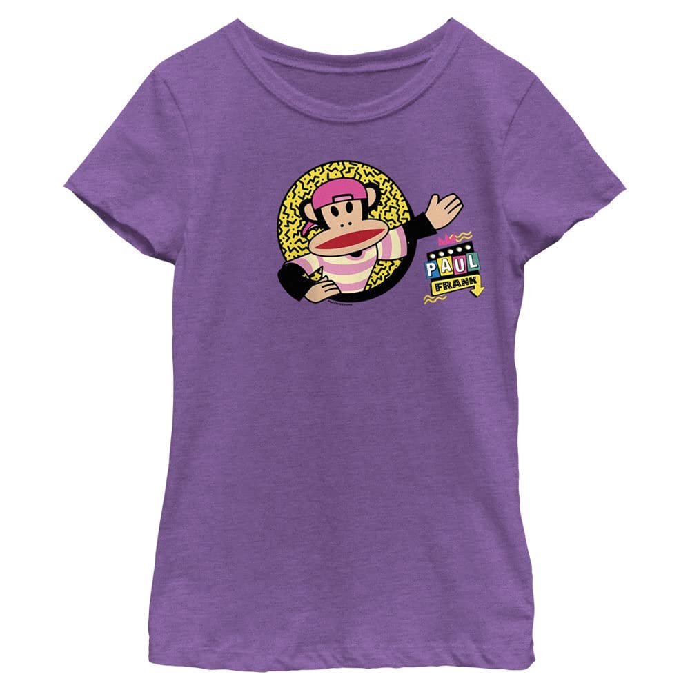 Fifth Sun girls Paul Frank Julius Hat Short Sleeve Tee T Shirt, Purple Berry, X-Small US