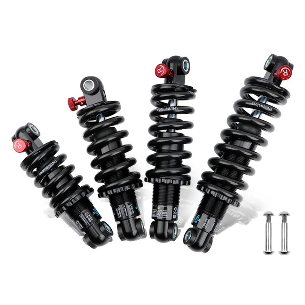 JFOYH Coil+Oil Shock Absorber Adjustable Damping Hydraulic Rear Shocks for MTB/E-Bike/Scoters, 125MM/150MM/165MM/190MM 550LBS/650LBS/1000LBS/1500LBS - 150MM*1000LBS