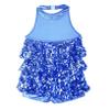 LiiYii Kids Girls Shiny Sequins Halter Neck Top with Shorts 2 Piece Outfit Athletic Dance Unitard Party Stage Costume Royal Blue 6 Years view 4