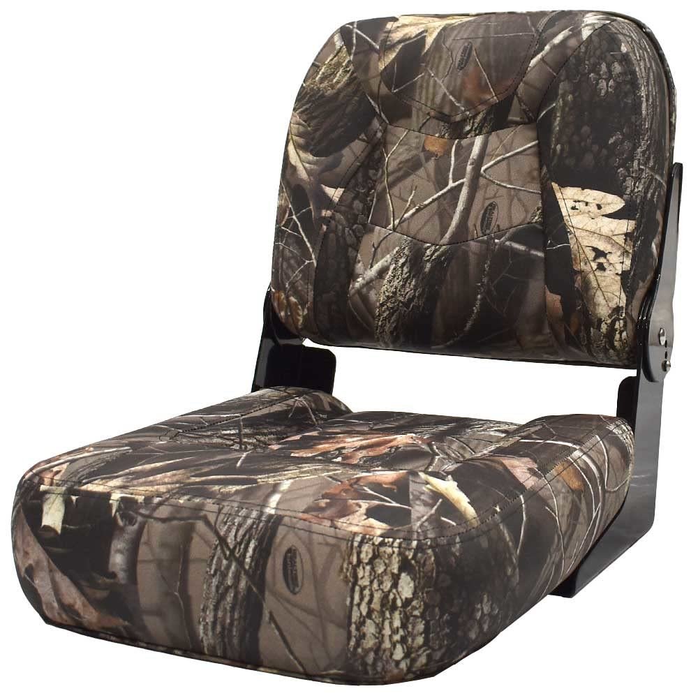 Crestliner Boat Center Folding Seat 2137101 | Hardwoods Camouflage