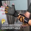 ihuan Ventilated Weight Lifting Gym Workout Gloves with Wrist Wrap Support for Men & Women, Full Palm Protection, for Weightlifting, Training, Climbing, Fitness, Hanging, Pull ups (Orange, XS) view 4
