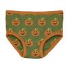 KicKee Printed Girls Halloween Underwear, Incredibly Soft Girl Panties, Snug Fit, All Day Wear, Halloween Holiday Kids Clothing (Moss Jack O'Lantern - XL-12/14) view 1