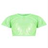 Loodgao Kids Girls Boys Shiny Sequins T-Shirts Short Sleeve Dance Crop Tops Jazz Hip Hop Dancewear Fluorescent_Green 9-10 view 1