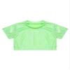 Loodgao Kids Girls Boys Shiny Sequins T-Shirts Short Sleeve Dance Crop Tops Jazz Hip Hop Dancewear Fluorescent_Green 9-10 view 3