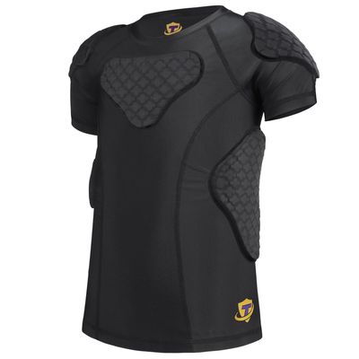 TUOYR Youth Boys Padded Compression Shirt Baseball Chest Rib Protector Heart Guard Sternum Girls Protective Undershirt for Football Basketball Lacrosse