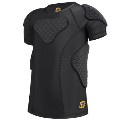 TUOYR Youth Boys Padded Compression Shirt Baseball Chest Rib Protector Heart Guard Sternum Girls Protective Undershirt for Football Basketball Lacrosse