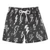 Aflyko Boys' Board Shorts Lightning Bolts Doodle Little Kid Swim Trunk Girls Swimwear All Day Shorts 4T view 1