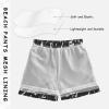 Aflyko Boys' Board Shorts Lightning Bolts Doodle Little Kid Swim Trunk Girls Swimwear All Day Shorts 4T view 3