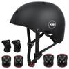 XJD Kids Bike Helmet,Multi-Sport Protective Gear Set for 3-5-8-14 Years Boys Girls with Knee and Elbow Pads Wrist Guards fit Roller Skates,Cycling,Skateboarding,Skating Scooter (Black, Small) view 1