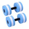 DOITOOL Aquatic Exercise Dumbbells Set of 2 Water Dumbbells for Water Aerobics, Lightweight Foam Dumbbell Pool Resistance Water Fitness Equipment for Loss (Blue) view 1