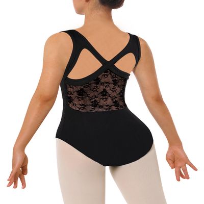 WYHDY Girls Lace Crisscross Back Dance Ballet Leotard Toddler Tank Dancewear(SM6202-06-L) 6-8 Years