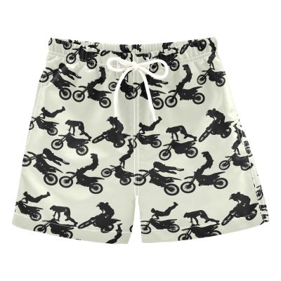 Aflyko Boys' Board Shorts Motocross Riders Swim Trunk Girls Bathing Suit Little Kid Swimwear 5T