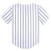 babyhealthy Kids Baseball Jersey Toddler Jersey Button Down Shirt Blank Plain Hip Hop Tees for Boy Girl White/Black Stripe view 2