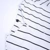 babyhealthy Kids Baseball Jersey Toddler Jersey Button Down Shirt Blank Plain Hip Hop Tees for Boy Girl White/Black Stripe view 3
