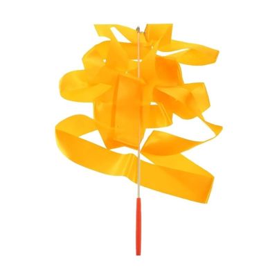ZZSRJ 4M Dance Spinner Stick On Ribbon Stick with Adjustable Rope Colorful Girls Party Supplies Items (Color : Orange)