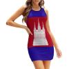 Adugen Origei Cambodia Flag Ladies Sleeveless Tank Dress Round Neck Sleeveless Dress Casual Fashion Body Dress S view 1