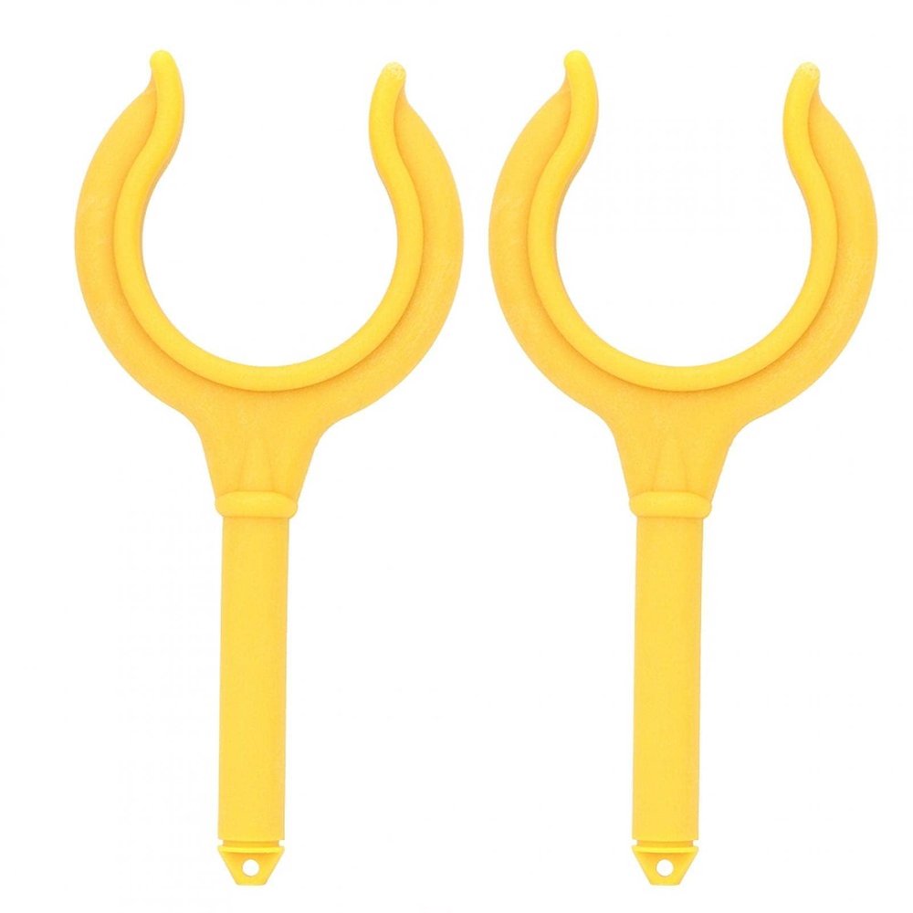 2Pcs Boat Oar Lock, Plastic Oar Lock Oarlock Row Lock Boat Oar Brackets Marine Row Boat Dinghy Water Raft Boat Kayak Canoe Oar Lock Rowlock Side Mount for Fishing Rod Holder (Yellow)