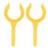 2Pcs Boat Oar Lock, Plastic Oar Lock Oarlock Row Lock Boat Oar Brackets Marine Row Boat Dinghy Water Raft Boat Kayak Canoe Oar Lock Rowlock Side Mount for Fishing Rod Holder (Yellow)