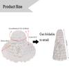 Women Vintage Beach Sun Hats Travel Folding Wide Brim Summer UV Hat (White) view 2