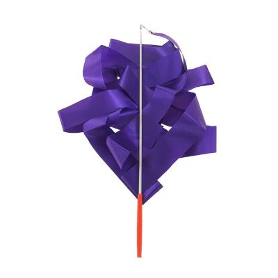 ZZSRJ Dance Ribbon Gym Rhythmic Gymnastics Rhythmic Gymnastics Ballet Ribbon Spinner (Color : Purple)