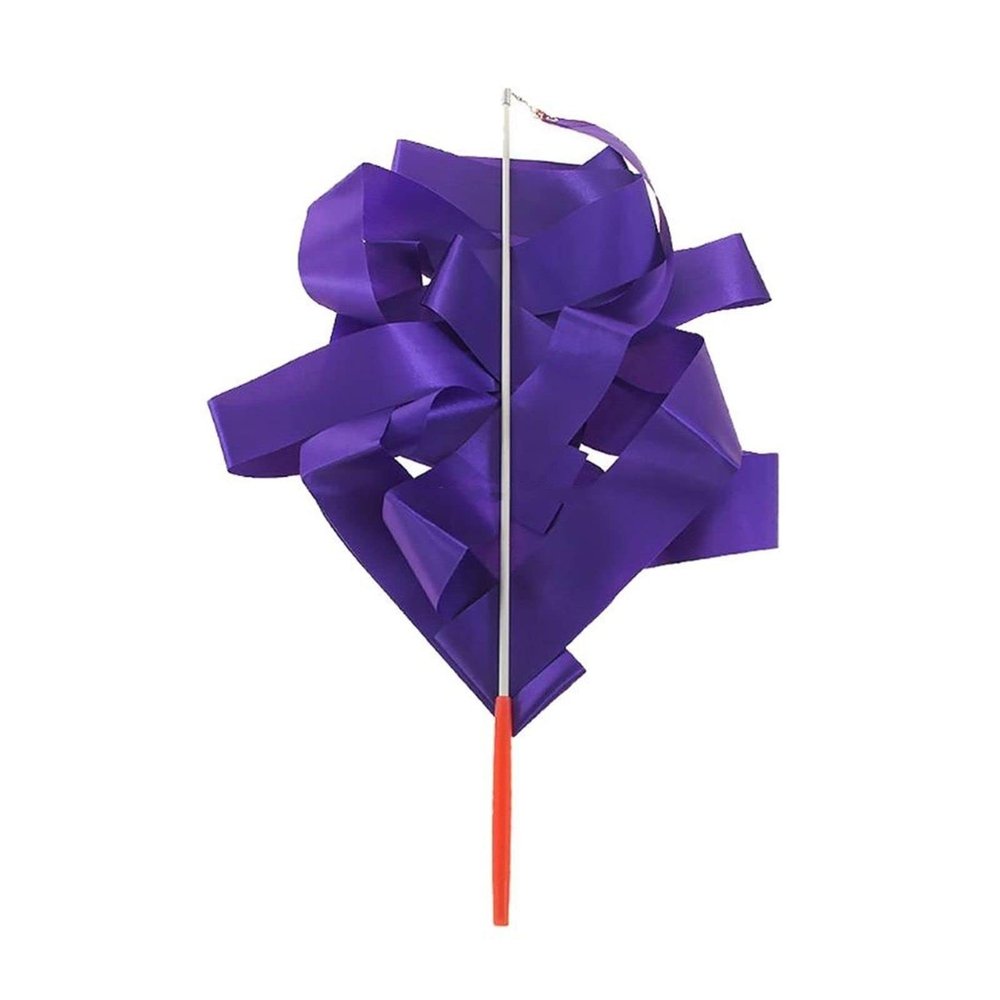 ZZSRJ Dance Ribbon Gym Rhythmic Gymnastics Rhythmic Gymnastics Ballet Ribbon Spinner (Color : Purple)