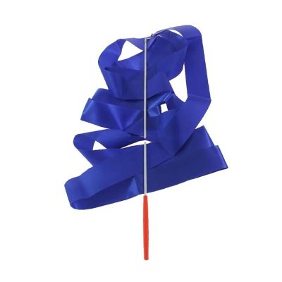 ZZSRJ 4M Dance Spinner Stick On Ribbon Stick with Adjustable Rope Colorful Girls Party Supplies Items (Color : Blue)