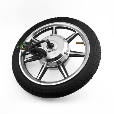 L-faster 36V 350W 14 Inch Hub Motor Wheel Hall Sensor Aluminium Rim Disc Brake Mount for Front Drive Mini Bike Scooter Bicycle with The tire(48V)