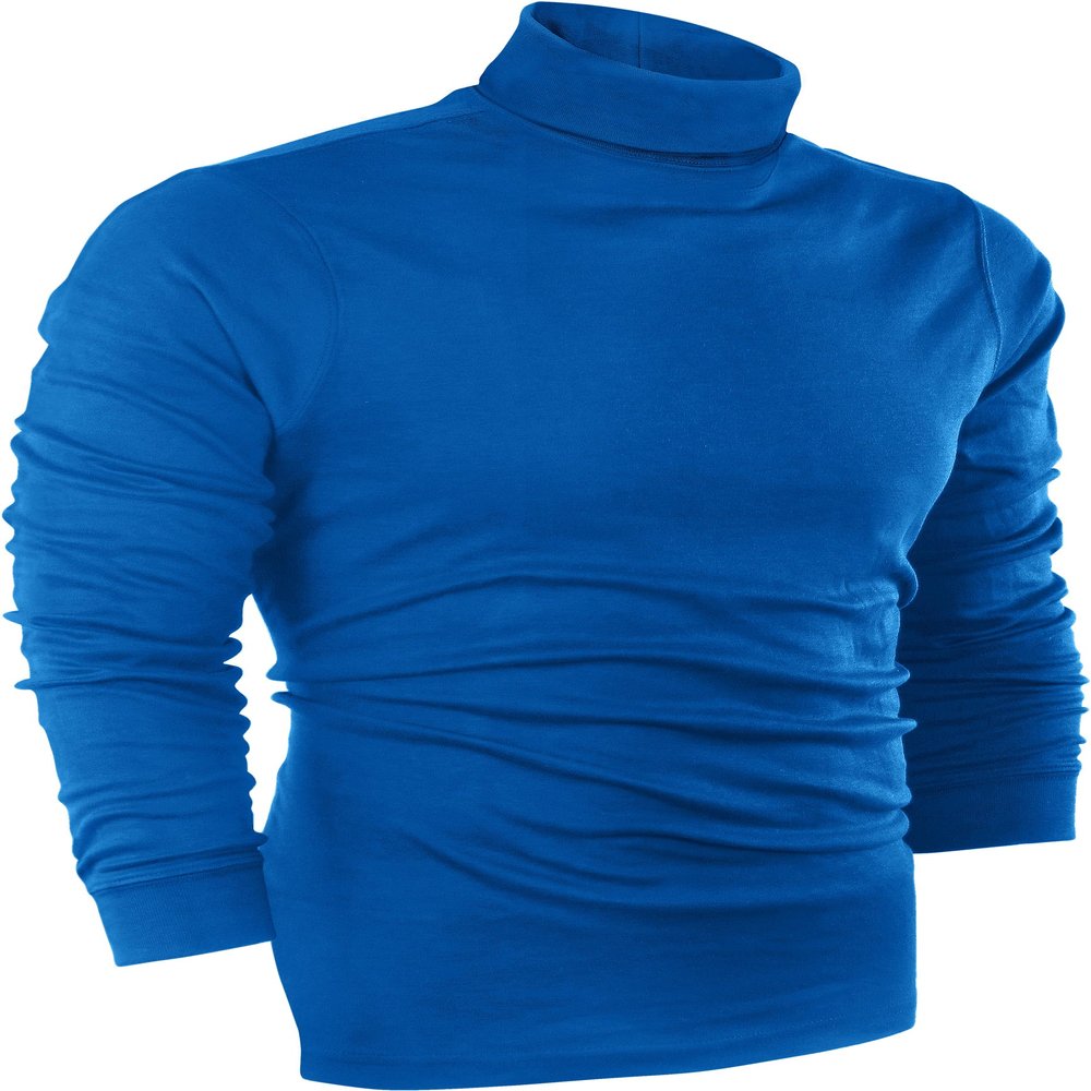 Utopia Wear Turtleneck Men Slim Fit UPF 50+ Lightweight Pullover Sweater Long Sleeves Top, XX-Large, Royal Blue